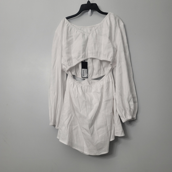 Gianni Bini Cora V-Neck Long Sleeve Cut-Out Mini A-Line Dress - Picture 8 of 8